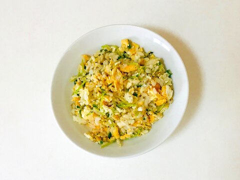 簡単水菜の卵炒飯